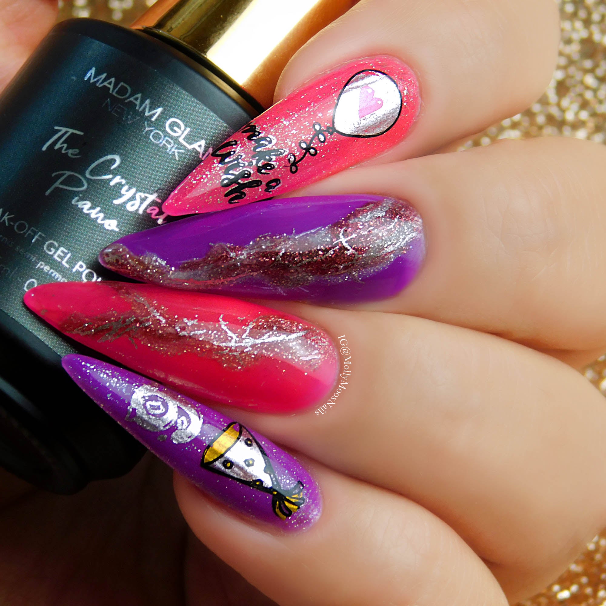 #creativechallenge: Birthday Nail Art Design