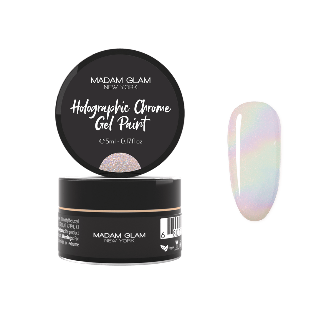 Holographic Chrome Gel Paint