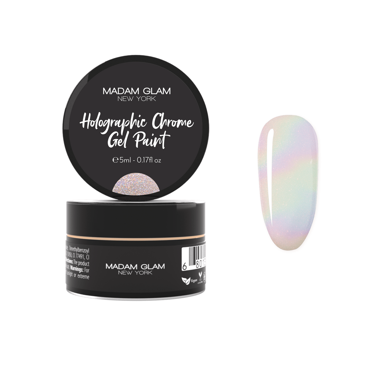 Holographic Chrome Gel Paint